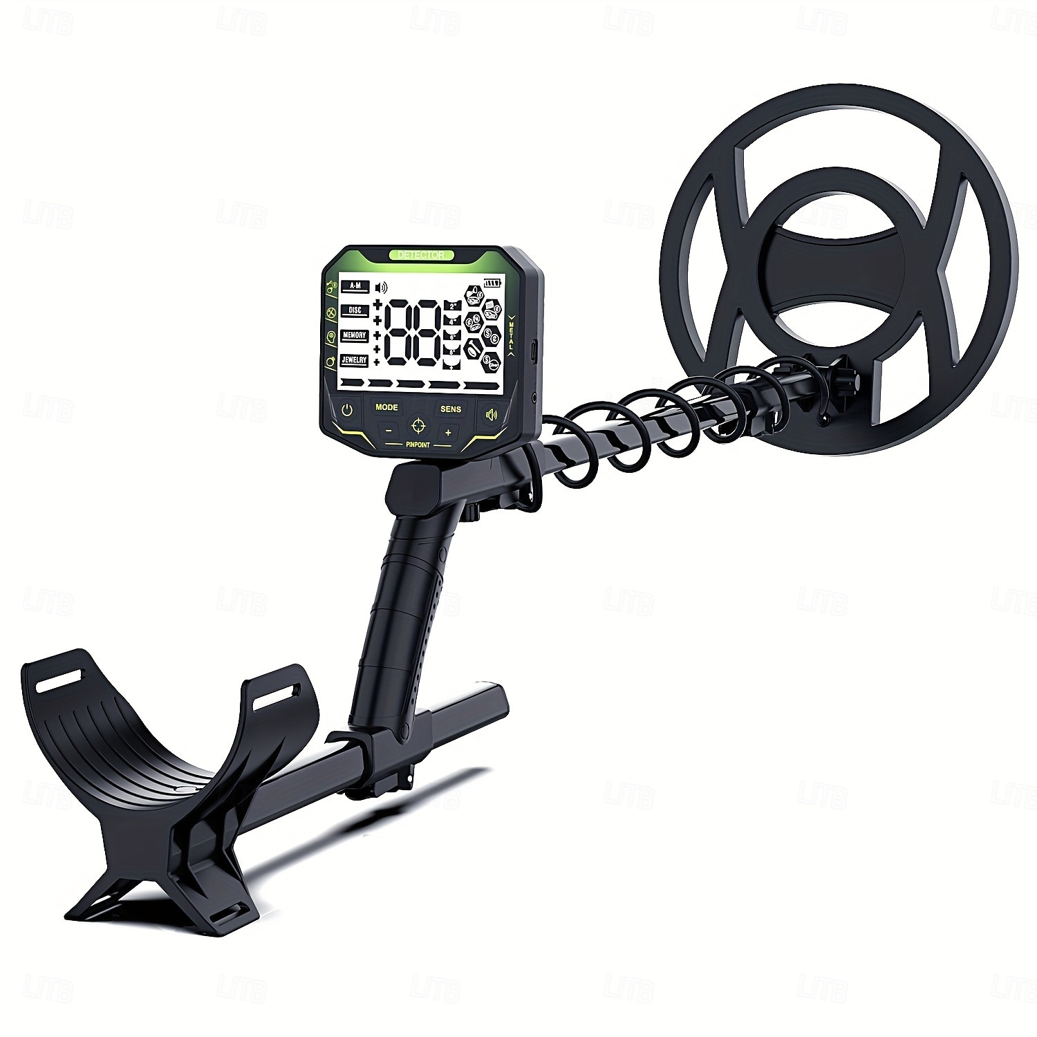 detector de metais profissional com bobina de 10" - posicionamento preciso e de alta definição para moedas &metais, display lcd, painel de controle ajustável (bateria não incluída) de 2025 por $604.39 –P7
