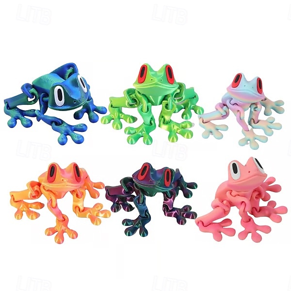 2026年 3/6個の3Dプリントマグネットカエル - 関節式カエルモデル、3Dプリントデスクオーナメント、冷蔵庫マグネット、コレクターフィギュア、トレンディな装飾  コレクション – $17.99 –P9
