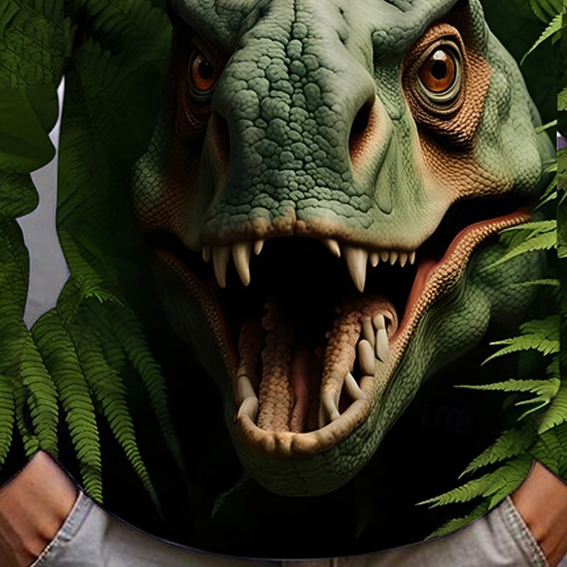 Boys' 3D Dinosaur T shirt Tee Long Sleeve Spring Fall Fashion Basic Kids 4-12 Years Crew Neck Outdoor Casual Daily Regular Fit 2026 - $13.99 –P3