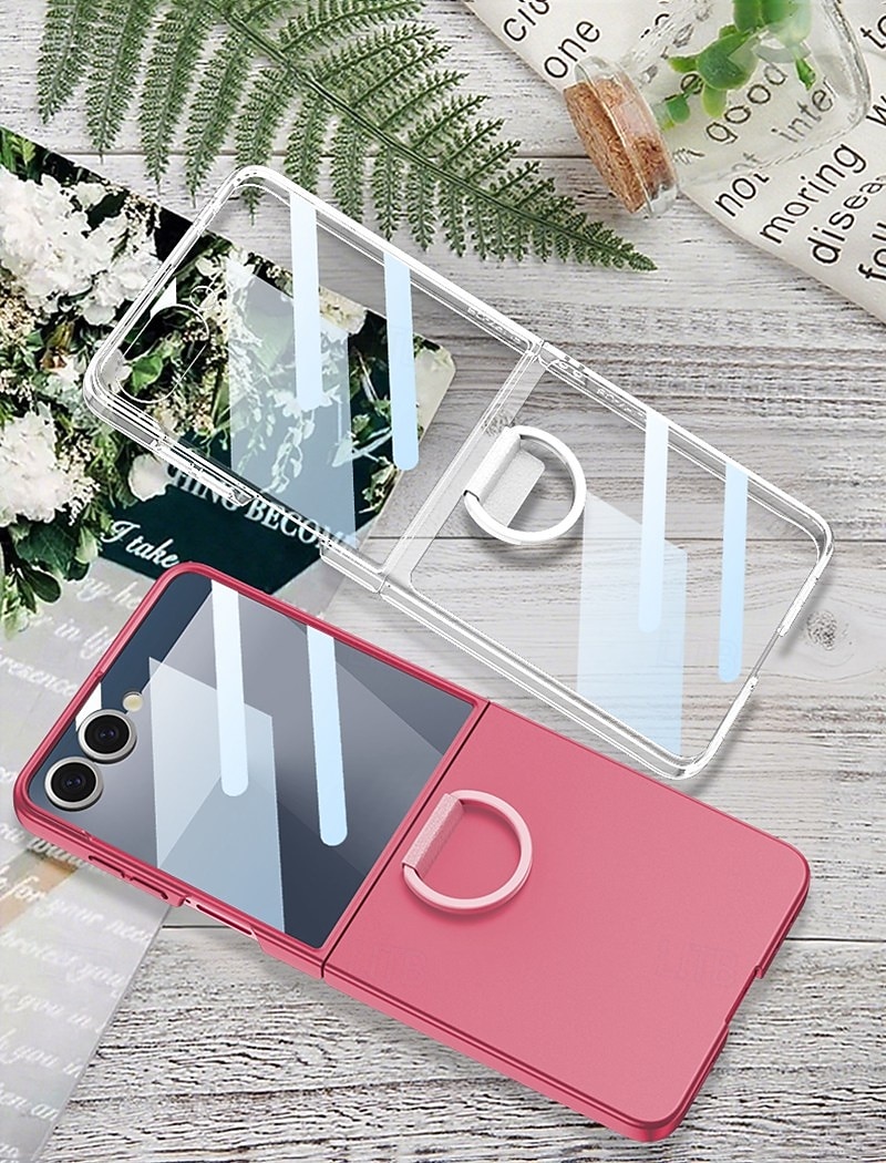 Phone Case For Samsung Galaxy Z Flip 7 Back Cover Full Body Protective Ring Buckle Shockproof Retro PC 2025 - $15.99 –P10