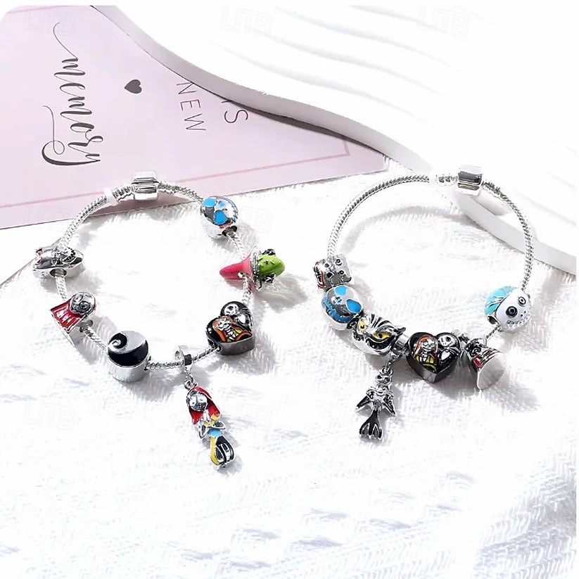 Advent Calendar Treasures Charm Bracelet Bead Bulk Set Advent Calendar 2026 Jewelry DIY Ornament Making Kit Horror Favors Night Countdown Decorations Before Christmas Gift 2026 - $20.99 –P5