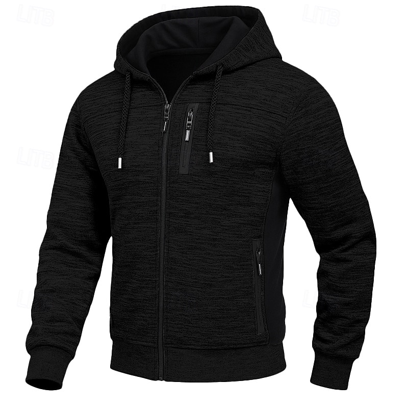 Homme Sweat à capuche Sweat à capuche zippé intégral Sweat à capuche en polaire Sweat à capuche tactique Noir Blanche Vert Véronèse Rouge Bordeaux bleu marine À capuche Uni Fermeture éclair Sport de 2025 ? $23.99 –P7