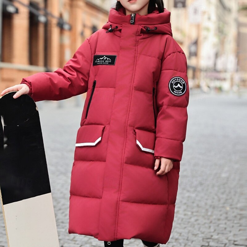 Bambini Ragazze Giacca in piuma Giacca da esterno Giacca Imbottita Arcobaleno Moda Tenere al caldo Antivento All'aperto Cappotto Capispalla 4-12 Anni Autunno Nero Rosso Verde del 2025 a $88.99 –P2