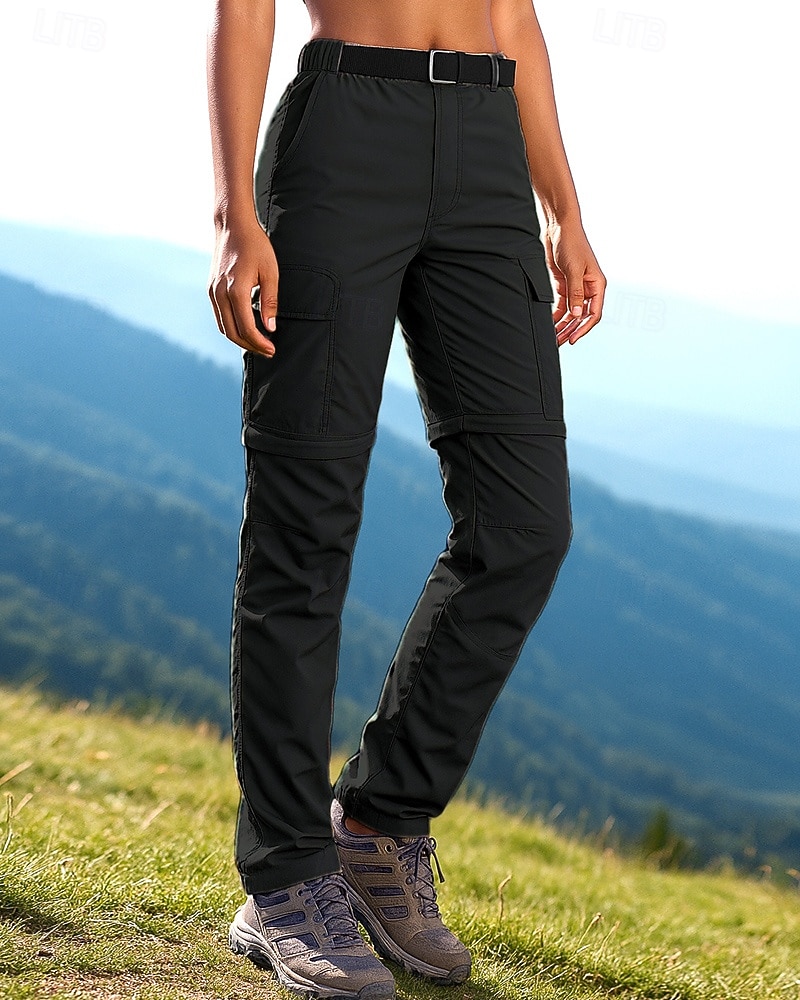 Dam Vandringsbyxor Vattentäta byxor Softshell-byxor Vår Höst Utomhus Normal Vattentät Vindtät Underdelar Ficka Elastisk midja Svart Armégrön Camping / vandring Löpning S M L XL XXL 2026 - $46.99 –P6