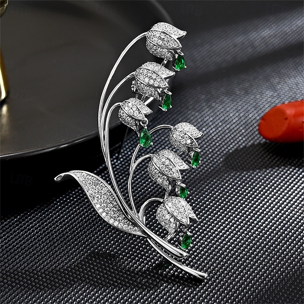 Broschen Klassisch Retro Blume Elegant Mode Personalisierte Einfach Luxus Brosche Schmuck Weiß / Silber Perlenrosa Grün Für Hochzeit Party Geschenk Verlobung Abschlussball Festival 2025 - $34.99 –P1
