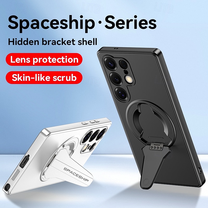 Phone Case For Samsung Galaxy S26 Plus S26 Ultra S25 Ultra Plus S25 Edge Back Cover Magnetic Adsorption with Stand Holder Magnetic Support Wireless Charging Retro PC 2026 - $17.99 –P6