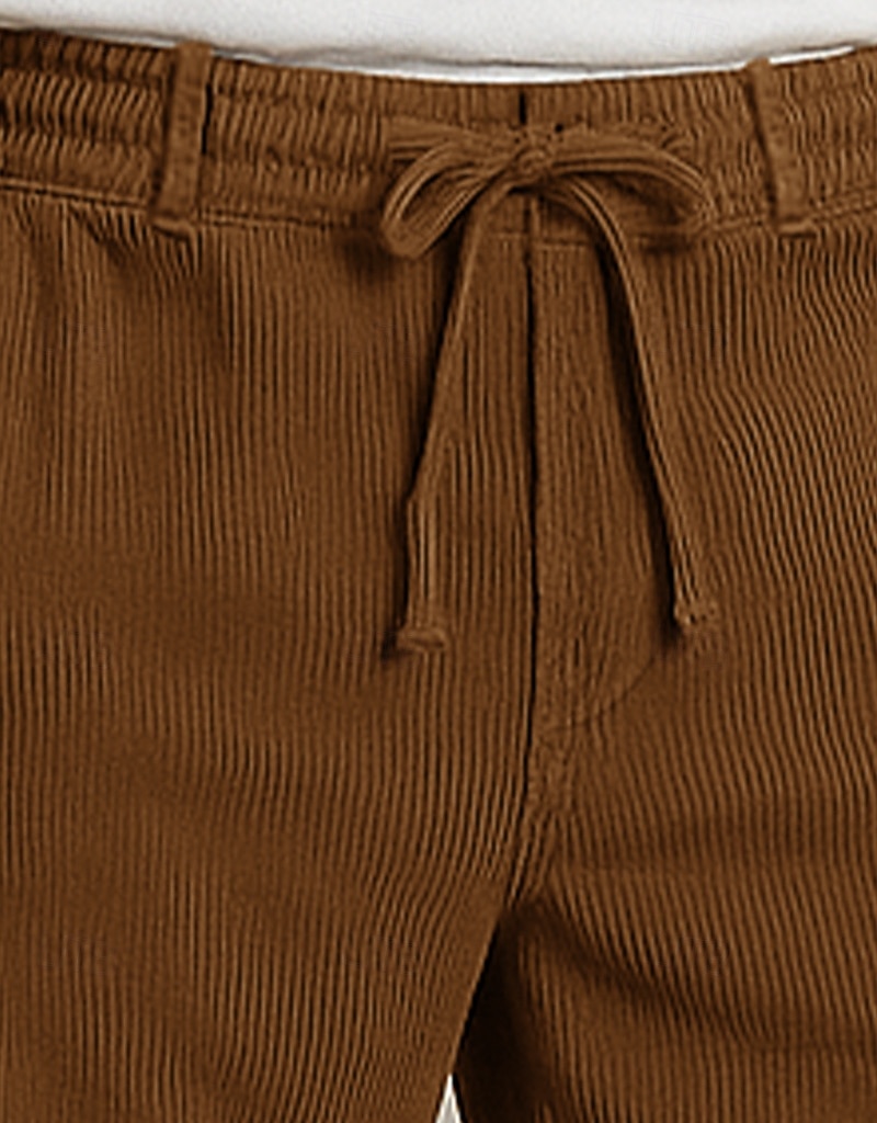 Per uomo Pantaloni in velluto a coste Pantaloni Pantaloni Eleganti Pantaloni Larghi Coulisse Tasca Frontale Semplice Comodità Lunghezza intera All'aperto Casa Feste Vacanza Moda Nero Blu marino del 2025 a $23.99 –P3