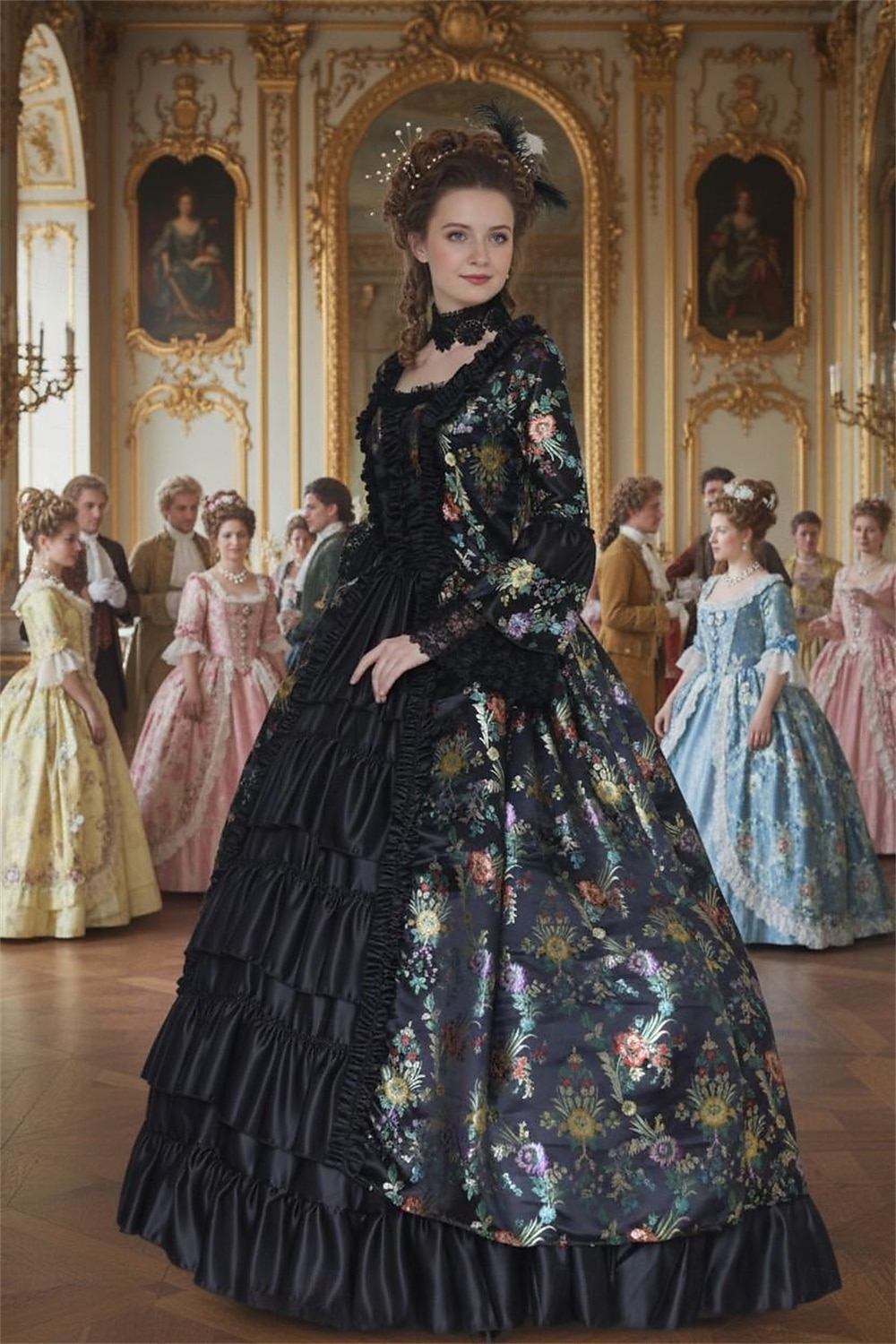 Γοτθική Λολίτα Ροκοκό Βικτοριανό Φανταστική φορεσιά Τουαλέτα Φόρεμα χορού Μεγάλα Μεγέθη Βασίλισσα Πριγκίπισσα Φλοράλ Φανταχτερή Φόρεμα Γυναικεία βασιλικός Απόκριες Επίδοση Μασκάρεμα Ρεν Φερ Ενηλίκων 2026 - $131.99 –P3