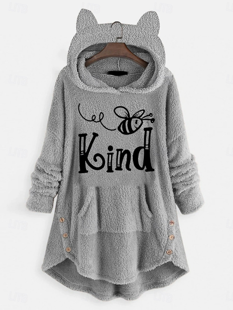 Damen Kapuzenpullover Tiermotiv Lässig Langarm Mit Kapuze Lange Oberteile Straße Alltagskleidung Lässig Rosa Wein Dunkelpink Rote Dunkelgray Herbst Winter 2025 - $31.99 –P7