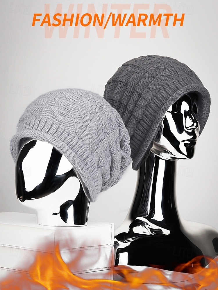 berretto lavorato a maglia da donna – cappello caldo e morbido per l'inverno, berretto casual elasticizzato per viaggi all'aperto e uso quotidiano del 2025 a $9.99 –P7