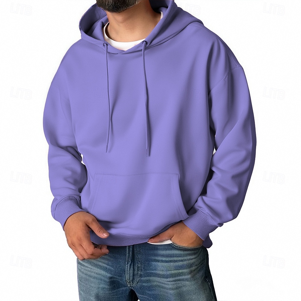 Per uomo Felpa con cappuccio Aalbicocca Blu denim Blu 1# Nero Bianco Con Cappuccio Semplice Tasca Sport & Outdoor Quotidiano Ferie Poliestere Streetwear Essenziale Casual Primavera Autunno del 2026 a $22.99 –P16