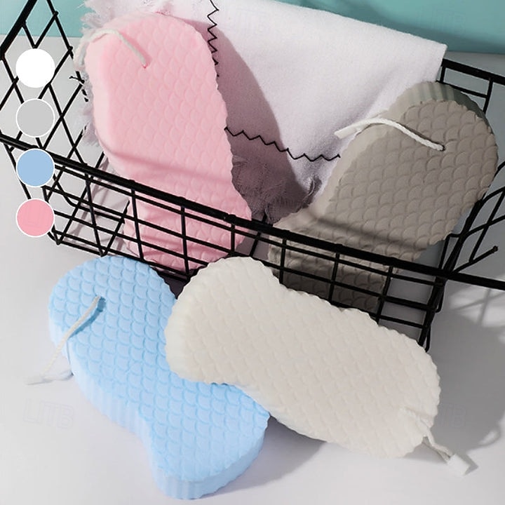 4-pack superzachte exfoliërende badspons – hypoallergene 3D-lichaamsscrubber, TPR-materiaal, handmatige dieptereiniging &huidverzachtend, roze/blauw/wit/grijs 2026 - $11.99 –P7