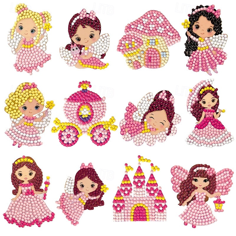 Adesivi artistici con diamanti 5D, arti e mestieri, gemme creative, kit di pittura con i numeri per bambini dai 4 ai 6 anni, dai 6 agli 8 anni, dagli 8 ai 12 anni, adesivi fai da te con mosaico, giocattoli per feste di compleanno, regali di Halloween e Na del 2026 a $9.99 –P6