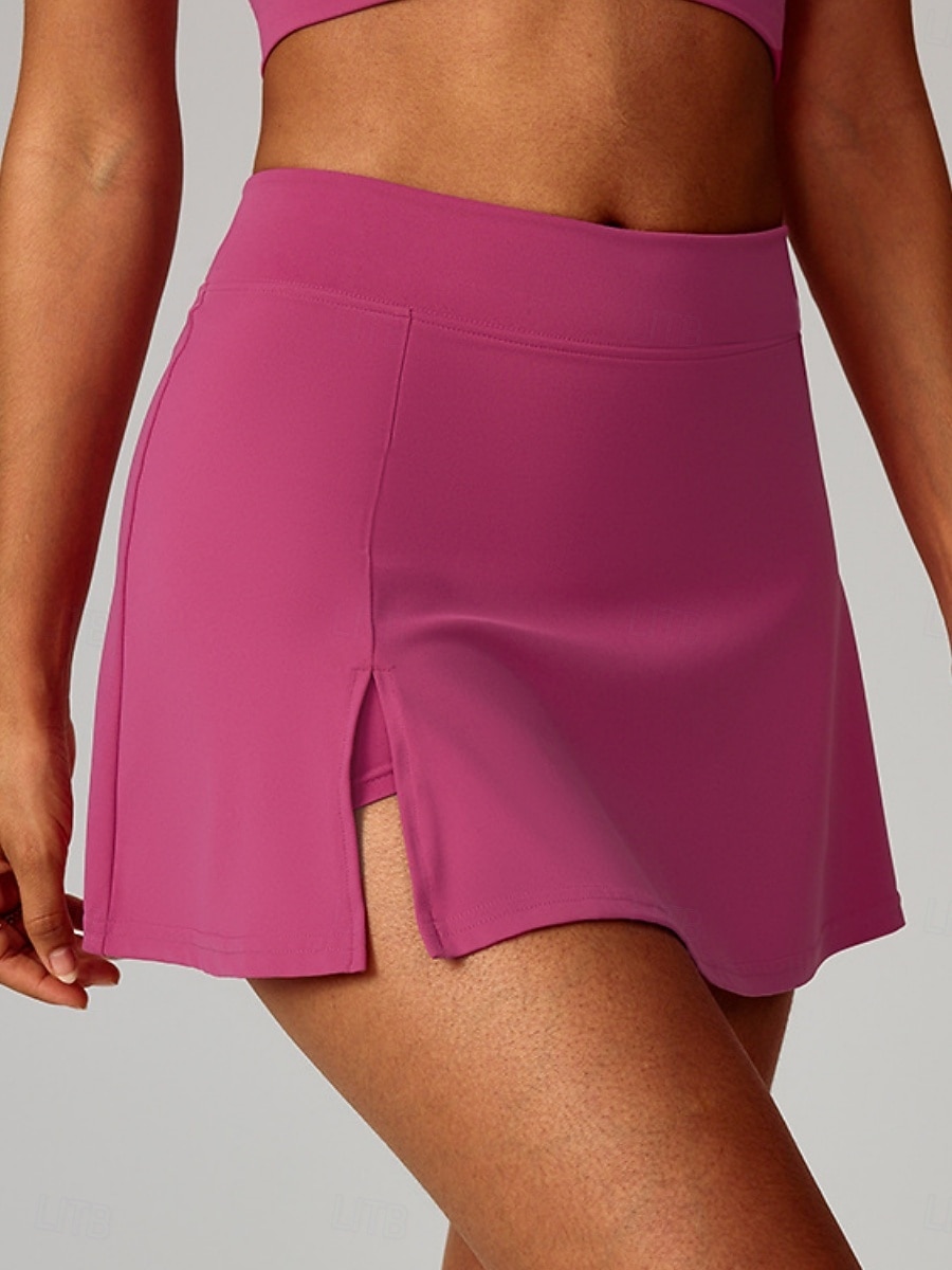 Dame الالتفاف A-linje Mote Fritid Mini Høy Midje Skjørt عادي 2 i 1 Elastisk Sport & Utendørs Daglig Svart Hvit Rosa Blå Sommer Polyester 2025 - $31.99 –P6