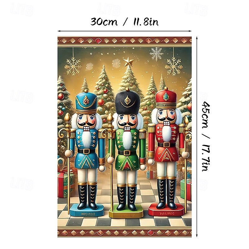 Julehageflagg Utendørs Vinter Hage Dekorasjon Banner med Snømann Design Ferie Hjem Porte Flagg Sesongbasert Plen Dekor Utendørs Bruk 2025 - $4.49 –P7