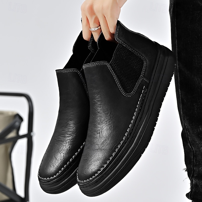 Baskets Chelsea grises à enfiler pour homme – Mocassins décontractés à tige basse avec empiècements latéraux élastiques pour un usage quotidien, les déplacements et les tenues décontractées de 2025 ? $54.99 –P12