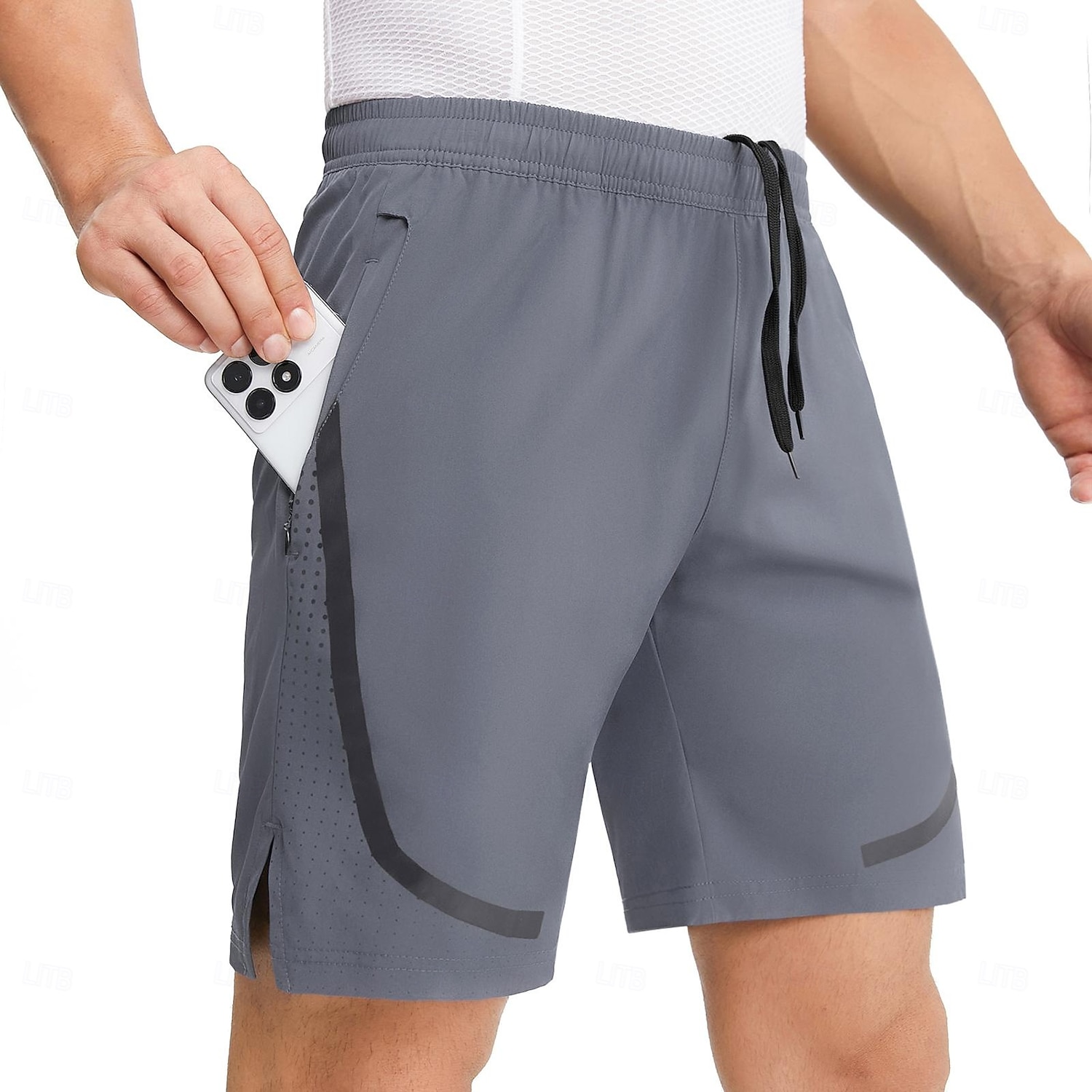 Арсуксо Муж. Брюки для бега Беговые нижние части Трусы спортивные штаны Леггинсы для бега Кулиска Спортивные Петля для полотенец Карман на молнии Шорты Учебный спорт Повседневные Осень 2025 - $23.99 –P12