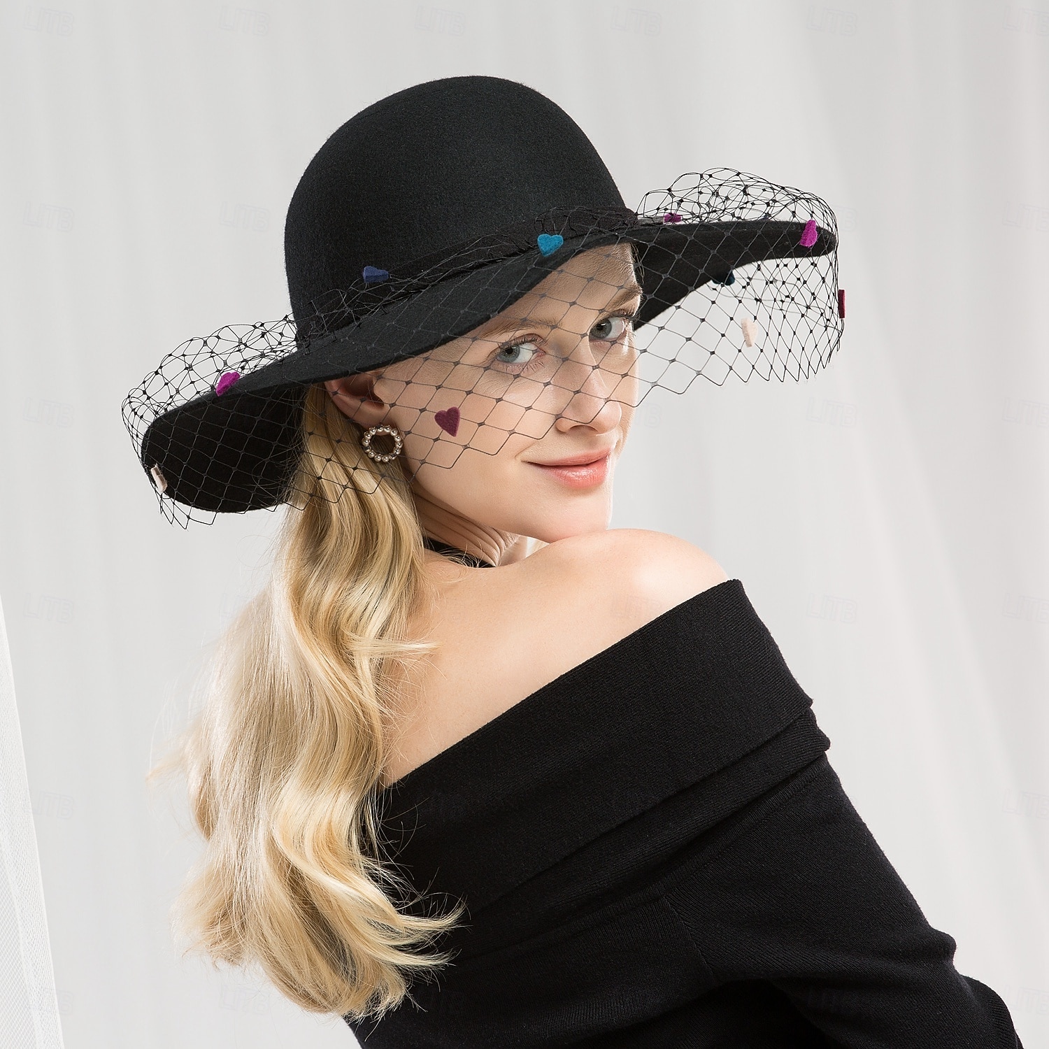 Hats 100% Wool Bowler / Cloche Hat Fedora Hat Wedding Ladies Day Elegant Wedding With Tulle Headpiece Headwear 2026 - $51.99 –P10