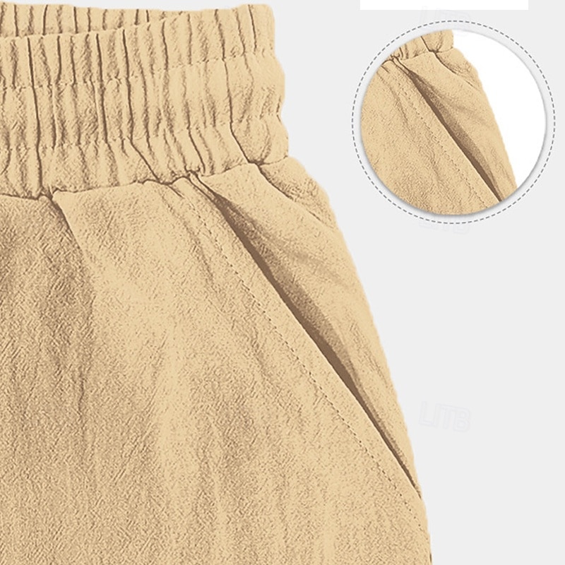 Herren Cargo-Hosen Hose Kordelzug Elastischer Bund Mehrere Taschen Einfach tragbar Outdoor Täglich Campen und Wandern Mode Klassisch Schwarz Weiß 2026 - $18.99 –P11