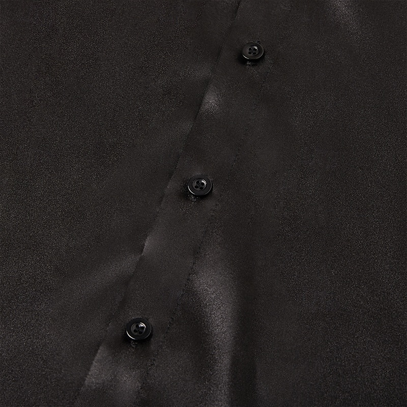 Homme Chemise Chemise en satin Chemise habillée Chemise Décontractée Chemise Boutonnée Uni Formel Mariage Bleu Ciel Noir Blanche Vin manche longue Revers Printemps & Automne Toutes saisons Vêtement de 2025 ? $12.99 –P10