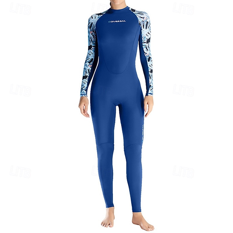 Femmes Maillots de bain intégraux Combinaison Fine UPF50+ manche longue Maillot de Bain Fermeture Eclair Dorsale Natation Plongée Surf Plongée en apnée Patchwork Été Printemps Automne de 2025 ? $45.99 –P6