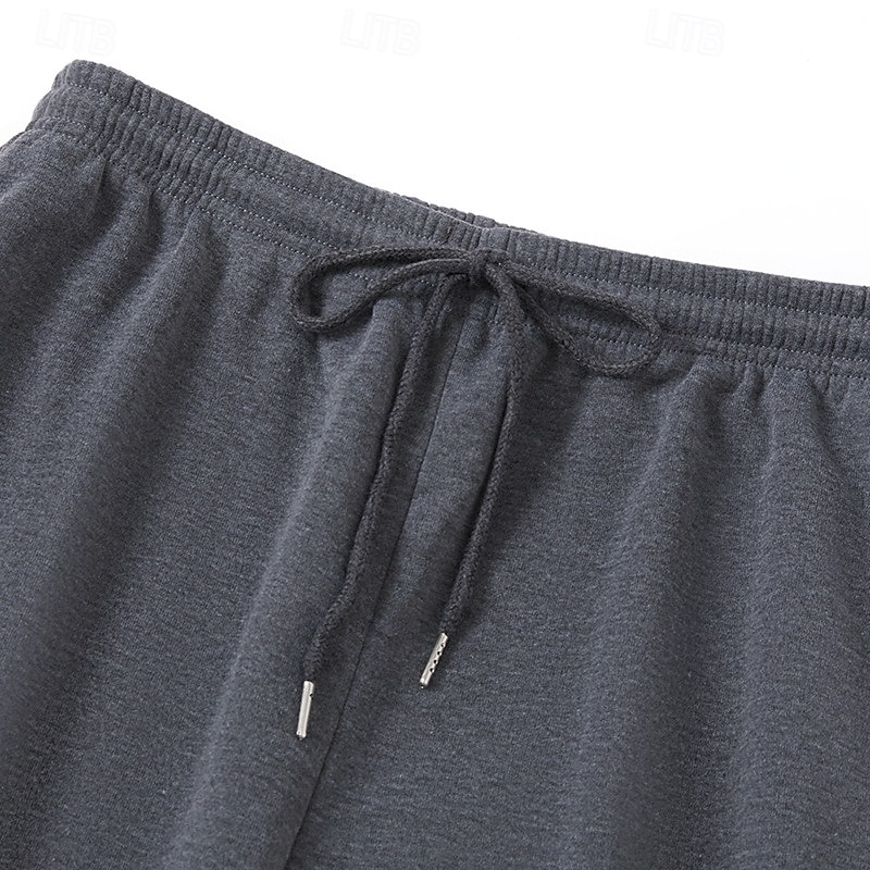 Herr Joggingbyxor Fleecebyxor Långbyxor Casual byxor Träningsbyxor med raka ben Snörning Elastisk midja Flerpack Slät Komfort Varm Fullängd Utomhus Dagligen Utekväll Mode Etnisk Stil Lös passning 2026 - $21.49 –P2