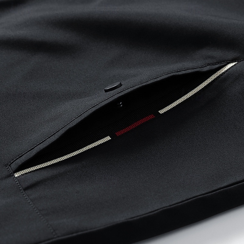 Homens jaqueta leve Jaqueta casual Férias Diário Bolsos Outono Inverno Tecido Moda Clássico Colarinho Chinês Padrão Preto cáqui Cinzento Casaco de 2025 por $29.99 –P10