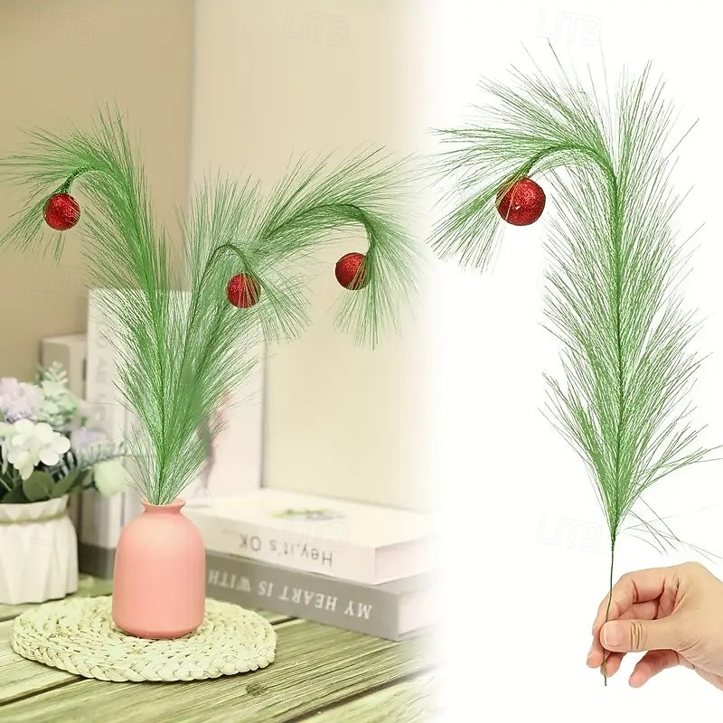 2025年 10/20個のクリスマス人工エルフ、人工グリーンリードと赤いボール付きフェスティバルギフトボックスセット、DIYクリスマスツリーの装飾に最適、独立したエルフの装飾、ホームデコレーション、クリスマスデコレーション  コレクション – $15.49 –P5