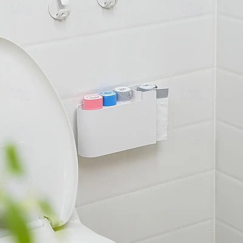 Müllbeutel-Organizer zur Wandmontage mit transparentem Fenster – Aufbewahrungsbox aus ABS-Kunststoff mit zwei Fächern für Küchenschränke, platzsparender Halter für Zuhause & Büro 2026 - $12.49 –P5