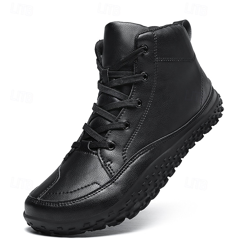 Miesten Bootsit 오피스 / 비즈니스 Pluskoko Kävely Vapaa-aika Päivittäin PU-nahka Mukava Nauhat Musta Valkoinen Keltainen 2025 - $42.99 –P2