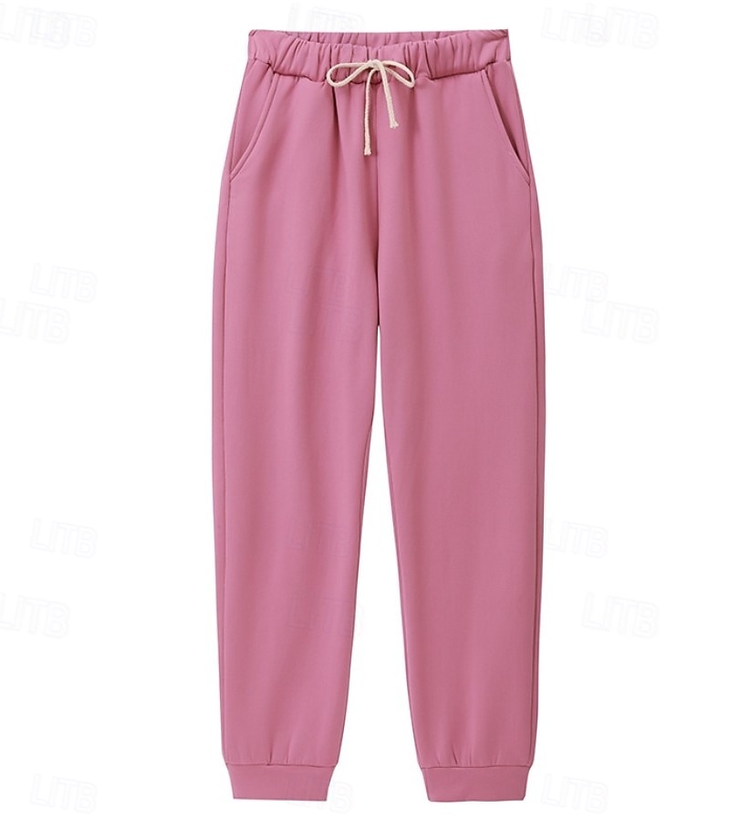 Dames Elegant Warm Modieus Tweedelige sets Trainingspak Broeken Sets Lange mouw Bisschop Strakke ronde hals Grafisch Brief Afdrukken Buiten Vakantie Casual Blozend Roze Donker Roze blauw Herfst 2025 - $41.99 –P4