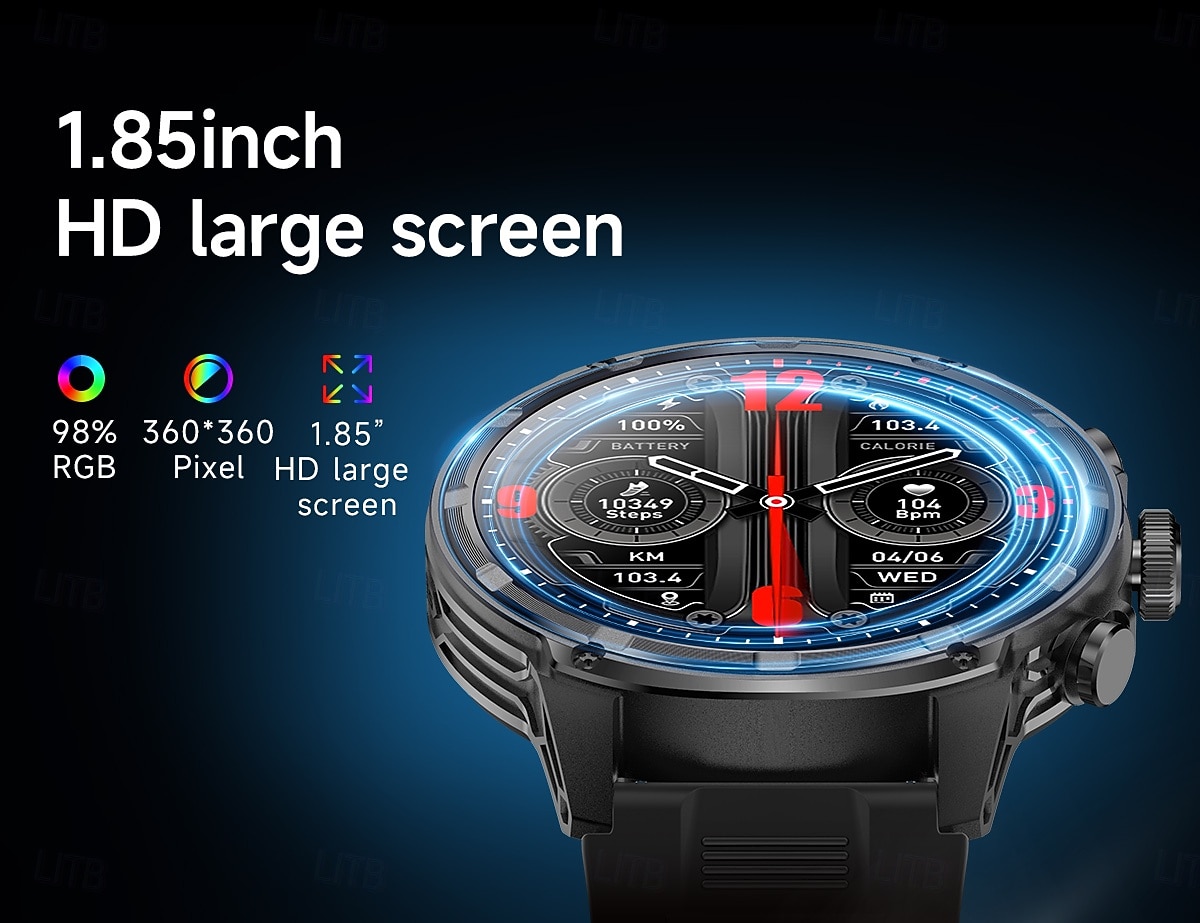 V99 Smart Watch 1.85 inch Smartwatch Fitness Running Watch Bluetooth Pedometer Call Reminder Fitness Tracker Compatible with Smartphone Unisex Long Standby Hands-Free Calls Waterproof IP 67 52mm 2026 - $66.99 –P3