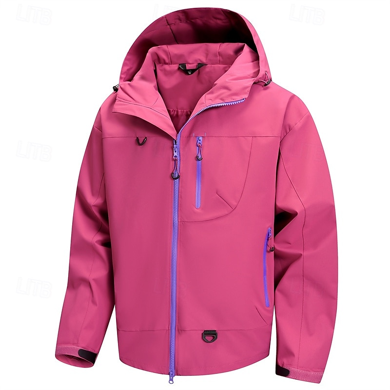 Per uomo Giacca da Esterno Impermeabile Giacca da Escursionismo Vacanza Quotidiano Impermeabile Antivento Tasca Autunno Inverno Semplice Moda Classico Con Cappuccio Regolare Nero Verde chiaro Azzurro del 2025 a CAD $40.48 –P16