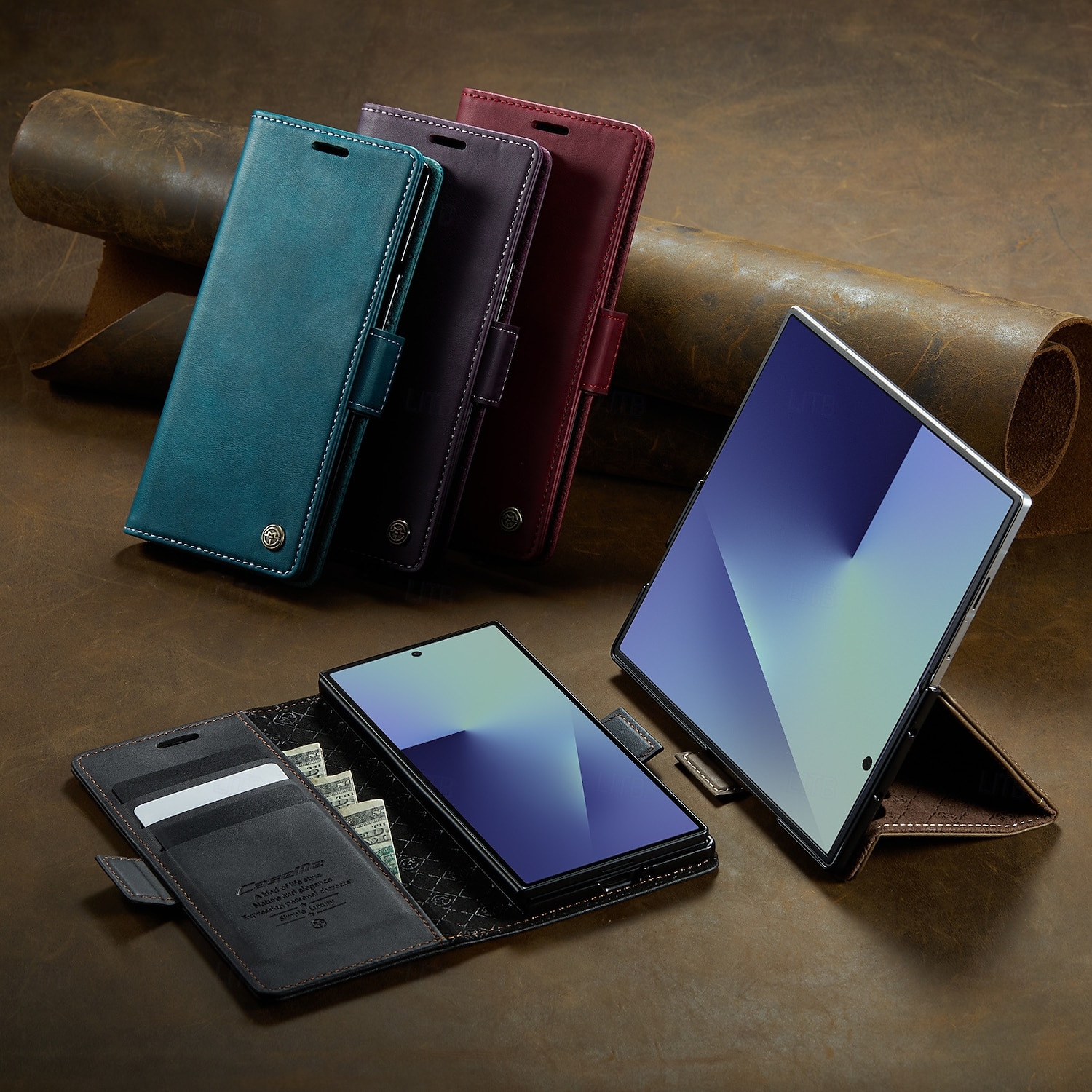 Phone Case For Samsung Galaxy Z Fold 7 Magnetic Adsorption Wallet Case Magnetic Full Body Protective Kickstand TPU PU Leather 2025 - $13.99 –P1