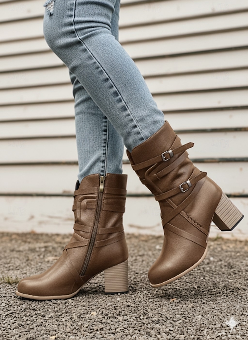 Damskie Botki Luźne buty Rozmiar plus Botki Botki Na zewnątrz Codzienny Botki Botki Sznurowane Wysoki Obcas Masywny obcas Okrągły palec u nogi Zabytkowe Codzienny Styl przemysłowy Skóra PU PU Zamek 2025 - $59.99 –P5