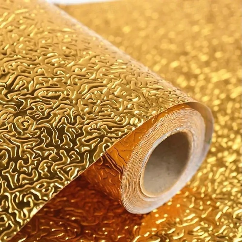 2 rolos de adesivos para backsplash de cozinha, papel de parede autoadesivo de folha de alumínio - resistente ao calor 450 ° F, à prova de óleo, à prova d'água, fácil de cortar para armários, fogões, de 2026 por $16.99 –P1