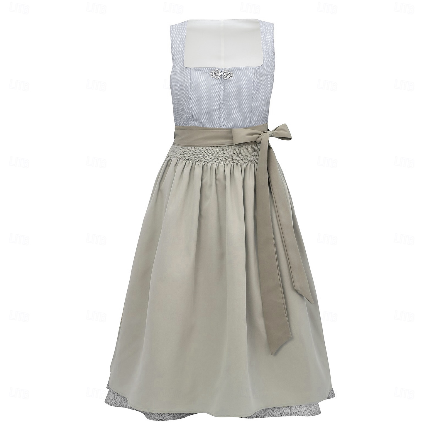 Oktoberfest Kjoler Dirndl Trachtenkleader Midi-lengde Hushjelp bayerske Tysk Enger Dame Karneval Ølfestivalen Tradisjonell stil klut Uten bluse 2026 - $72.99 –P2