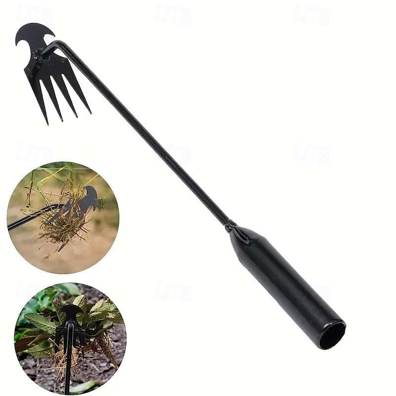 onkruidverwijderaar voor in de tuin, onkruidverwijderaar met 4 tanden, onkruidverwijderaar van mangaanstaal, onkruidverwijderaar voor moestuinieren en planten 2025 - $15.99 –P5