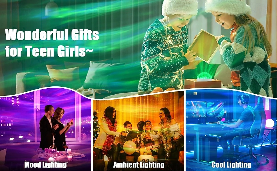 USB LED Projector Night Light Aurora Starry Sky Water Ripple Dynamic Atmosphere Lamp for Bedroom Living Room Decor Holiday Valentine's Day Gift 2026 - $18.99 –P5