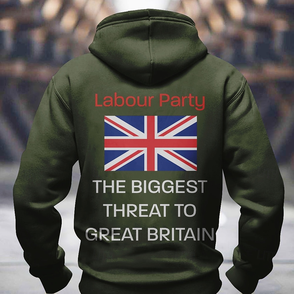 Men's Flag UK Backprint Hoodie Sweatshirt Sports Fashion Long Sleeve Crew Neck Outdoor Streetwear Office Blue Black Red Green Gray Drawstring 3D Fall Winter Designer S M L XL XXL XXXL 2026 - $28.99 –P4