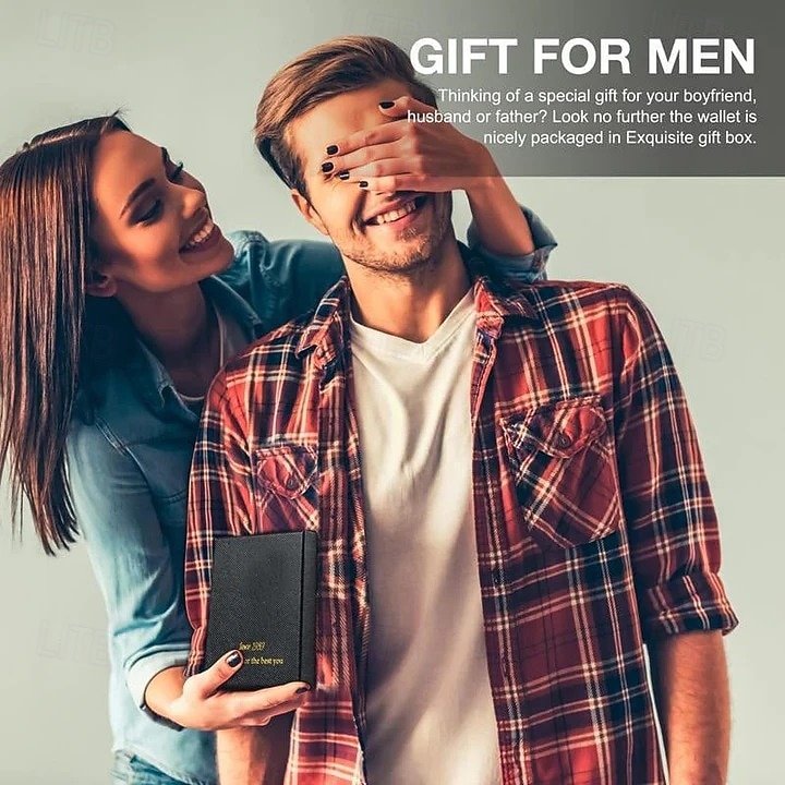Smal herrplånbok med rfid-blockering, kolfibermönster, sedelklämma, vikbar plånbok, minimalistisk kreditkortshållare, stöldskyddande, kompakt framficka för män 2026 - $19.49 –P7