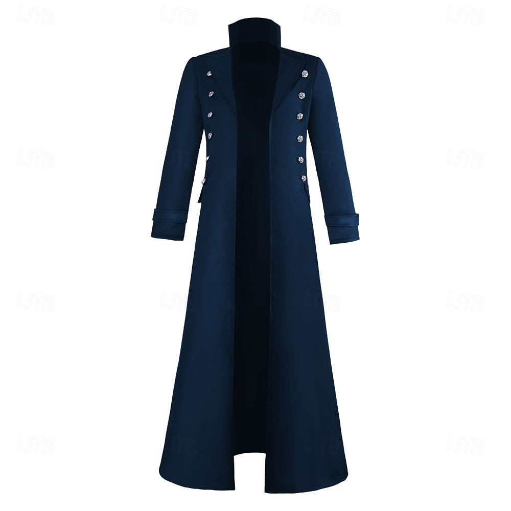 Retrò Vintage Punk & Gotico Medievale Cappotto Trench Vampiro Costume Per uomo Halloween Carnevale Feste Casual Quotidiano Fiera Rinascimentale Adulti Cappotto del 2026 a $40.99 –P5