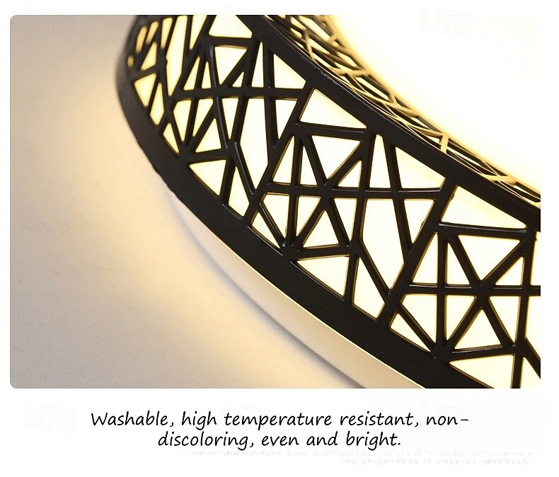 Modern Round LED Ceiling Light, Creative Metal Acrylic Design Lighting Dimmable with Remote Control Minimalist Ceiling Lamp Living Room Lamp Hallway, Bedroom 2025 - $192.99 –P4