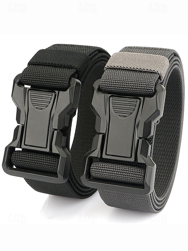Ceinture tactique en nylon élastique pour homme avec boucle à dégagement rapide, ceinture en sangle réglable de style militaire pour la randonnée en plein air, le travail et le port quotidien de 2025 ? $14.99 –P3