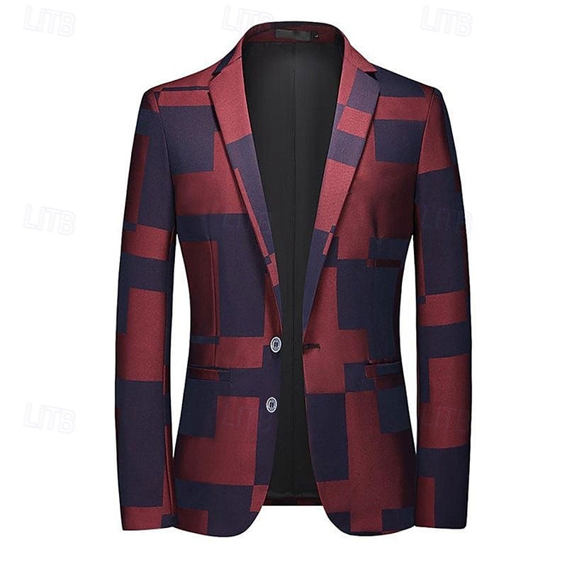 Per uomo Plaid Manica Lunga Collo ripiegato Vintage Affari Lavoro Abbigliamento da lavoro Uscire Bottoni Stampato del 2026 a $75.99 –P3