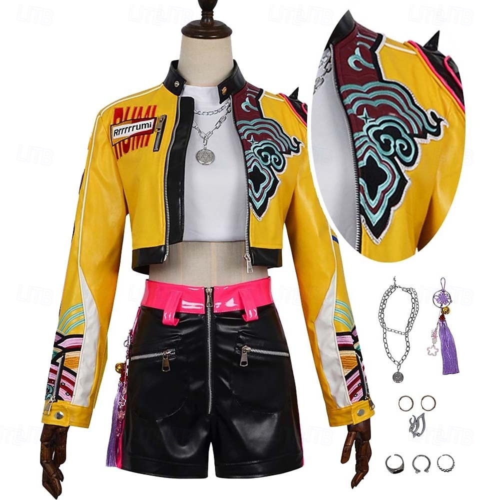 Kpop-inspiriert Von koreanischen Idolen inspiriert Idol Popstar Kostüm Festkleidung Virtuelles Idol for Damen Erwachsene Halloween Karneval Leistung Comic-Konzert Anime Expo 2026 - $155.99 –P1