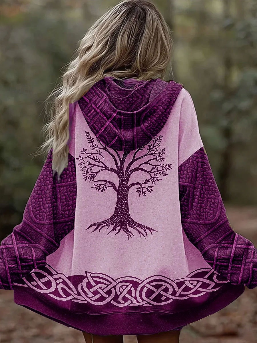 Pentru femei Hanorace cu fermoar Grafic Geometric Tribal Punk Activ Epocă Manșon Lung Capișon Topuri obișnuite Casual Casă Zilnice Albastru piscină Mov Maro Trifoi Toamnă Iarnă 2026 - $42.99 –P4