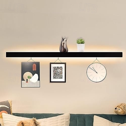 Luz de pared LED, estante blanco cálido, accesorio de iluminación para montaje en pared, estantes de exhibición interiores rectangulares, luces de pared, acrílico esmerilado elegante, antioxidante, 2025 - $41.99 –P2
