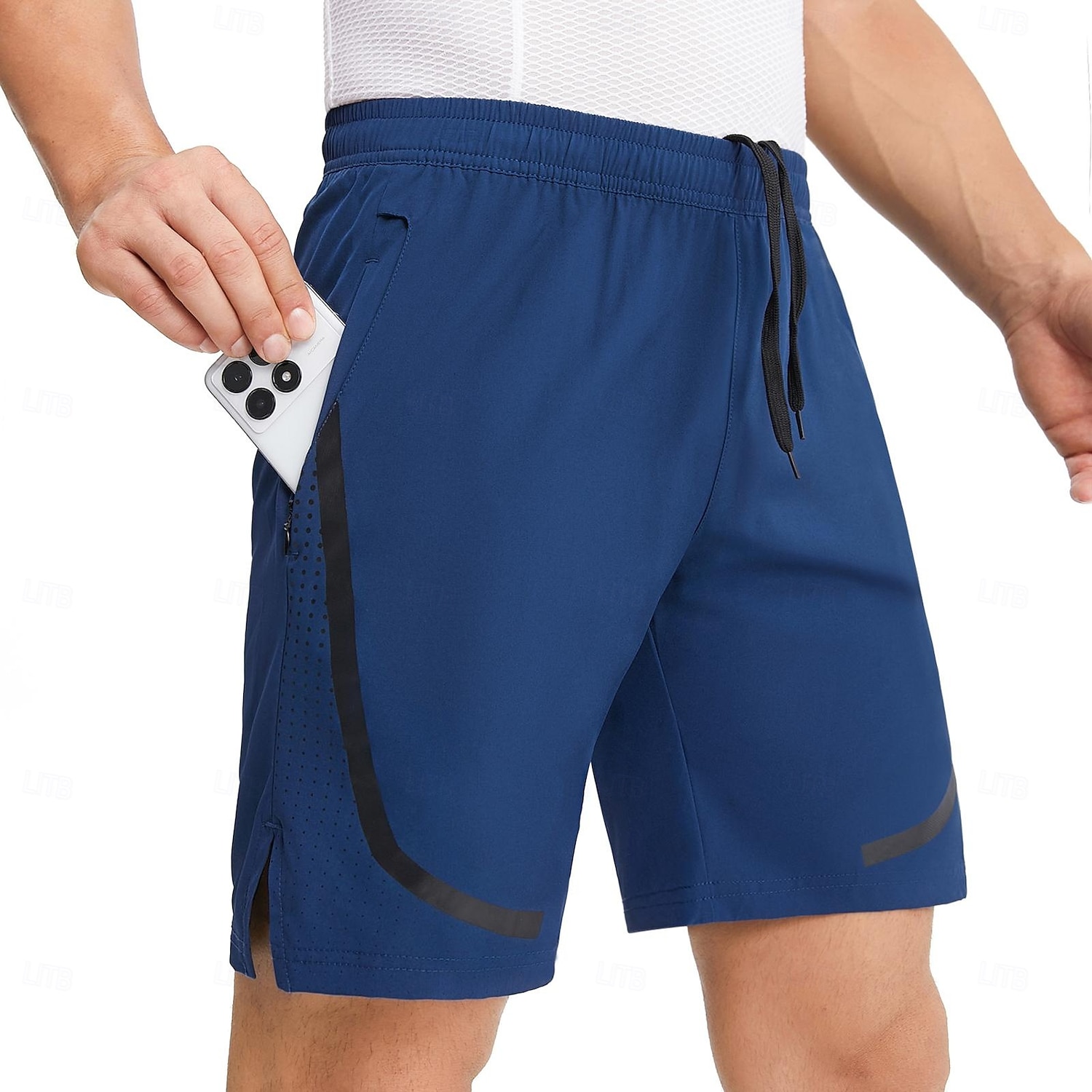 Арсуксо Муж. Брюки для бега Беговые нижние части Трусы спортивные штаны Леггинсы для бега Кулиска Спортивные Петля для полотенец Карман на молнии Шорты Учебный спорт Повседневные Осень 2025 - $23.99 –P15