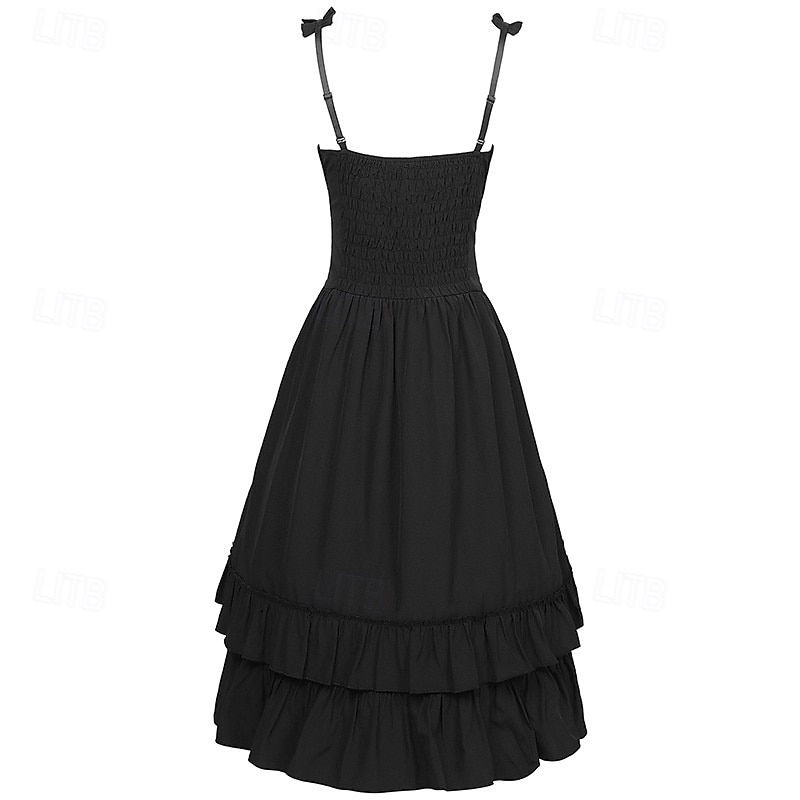 Gotisch Renaissance Steampunk Kleid Zubehörset Gothic Mädchen Kostüm Damen Fantasie Halloween Karneval Leistung Party Renaissance-Messe Erwachsene Kleid Ohrringe Halskette 2025 - $59.99 –P2